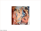 Imagem da pintura cubista "Les Demoiselles d Avignon", uma das principais obras de Pablo Picasso, influenciada pela cultura africana e ibrica. Essa imagem pode ser utilizada pelo professor para explorar os elementos do movimento cubista, que, refletido em outras artes como a literatura, viveu seu primeiro momento com um manifesto assinado por Guillaume Apollinaire. Essa literatura valoriza a proposta da vanguarda europeia que influenciou Oswald de Andrade na dcada de 1920 e, posteriormente, na dcada de 1960, a chamada poesia concreta.    <br /><br />  Palavras-chave: Cubismo. Picasso. Literatura. Vanguarda. Pintura.