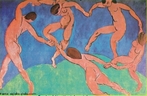 A tela "A Dana", de Henri Matisse, retrata a capacidade que o artista tem de expressar, por meio de traos e cores, a impresso de volume, profundidade e movimento. Essa obra foi concebida quando o artista se libertou do movimento Fauvismo, voltando-se para a esquematizao das figuras, evoluindo para o equilbrio entre a cor e o trao em composies planas, sem profundidade, e explorarando o ritmo das curvas. <br /><br /> Palavras-chave: Dana. Traos. Impresso. Movimento. Fauvismo. 