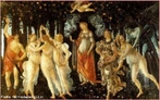 Imagem da obra "A Primavera", de 1478, do pintor Sandro Botticelli. Essa obra de temtica mitolgica clssica apresenta a alegoria da chegada da estao primavera. O professora pode explorar as marcas do naturalismo metdico, de carter cientfico. <br /><br /> Palavras-chave: Pintura. Naturalista. Botticelli. A Primavera.