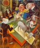 A obra pintada por George Grosz, um importante representante alemo do Expressionismo/Dadasmo. Por meio dessa imagem o professor pode explorar os elementos desse movimento que se importava em criar palavras pela sonoridade, quebrando as barreiras do significado.  <br /><br /> Palavras-chave: Pintura. Dadasmo. Vanguarda. George Grosz. Literatura. Arte.