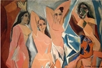 Imagem da pintura cubista "Les Demoiselles d Avignon", uma das principais obras de Pablo Picasso, influenciada pela cultura africana e ibrica. Ela pode ser utilizada pelo professor para explorar os elementos do movimento cubista, que, refletido em outras artes como a literatura, viveu seu primeiro momento com um manifesto assinado por Guillaume Apollinaire. <br /><br /> Palavras-chaves: Cubismo. Picasso. Literatura. Vanguarda. Pintura.