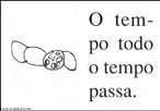 Imagem do poema "O tempo" de Arnaldo Antunes, que se encontra no livro "As coisas", ilustrado por sua filha Rosa, quando tinha 3 anos. O livro foi adotado pelo Programa Nacional do Livro Didtico (PNLD), Ministrio da Educao (MEC), Fundao para o Desenvolvimento da Educao (FAE) e Secretaria da Educao do Estado de So Paulo, em 1996; e ganhou o prmio Jabuti de Poesia, em 1993. <br><br/> Palavras-chave: Poema. As coisas. Tempo. Arnaldo Antune.