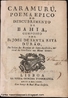 Capa da obra Caramuru, poema que narra o descobrimento da Bahia, o naufrgio de Diogo lvares Correia e seus amores, principalmente com a ndia Paraguau.  <br /><br /> Palavras-chave: Caramuru. Paraguau. Naufrgio. Descobrimento do Brasil. Literatura.