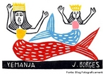 Imagem que representa Iemanj, tambm chamada de Janana, reverenciada como a rainha do mar dentro das religies afro-brasileiras. Alguns grupos sincrticos a relacionam  figura catlica de Maria.  <br /><br /> Palavras-chave: Iemanj. Janana. Religies africanas. Folclore. 
